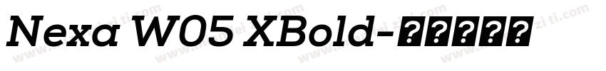 Nexa W05 XBold字体转换